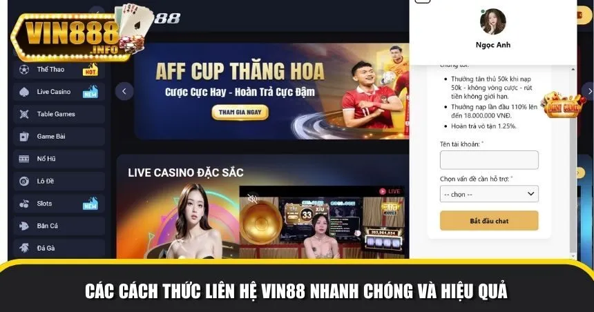 Các cách thức liên hệ Vin88 nhanh chóng và hiệu quả