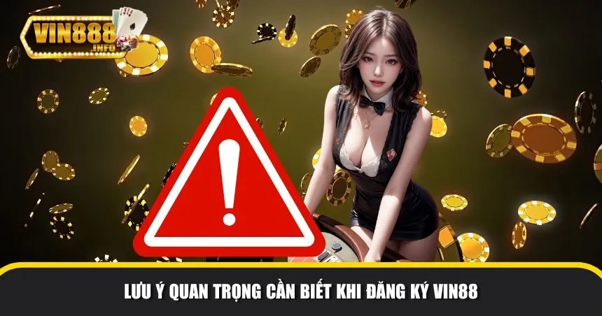 Người chơi nên nắm rõ một số lưu ý quan trọng khi đăng ký Vin88