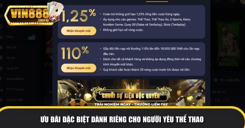 Ưu đãi đặc biệt dành riêng cho thành viên yêu thể thao