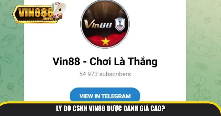 Lý do CSKH Vin88