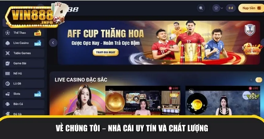 Về chúng tôi – nhà cái uy tín và chất lượng